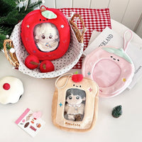 Thumbnail for Kawaii Clear Display Keychain Bag - Plush Doll Photocard Holder Pouch - ArtGalleryZen