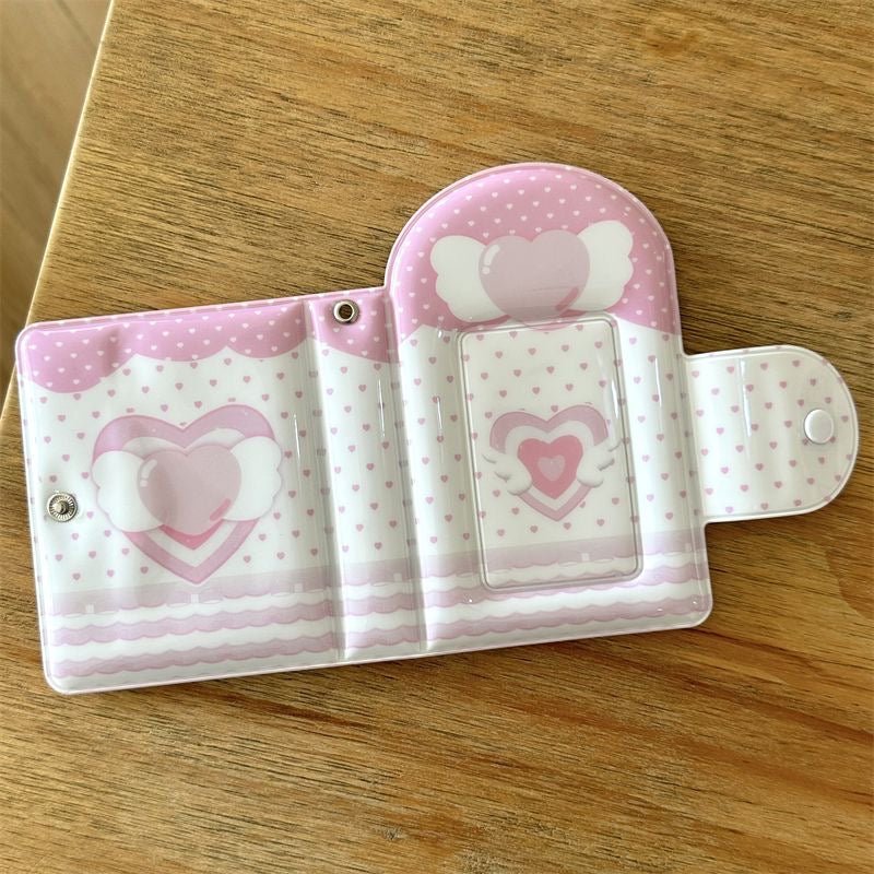 Kawaii Heart Photocard Album - 32 Pocket Mini Card Holder Organizer - ArtGalleryZen