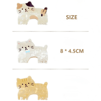 Thumbnail for Kawaii Kitten Acetate Acrylic Hair Claw Hair Clip - ArtGalleryZen