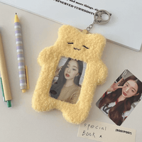 Thumbnail for Kawaii Kitten Rabbit Kpop Keychain Plush Photocard Holder - ArtGalleryZen