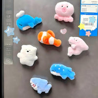 Thumbnail for Kawaii Marine Animal Plush Fridge Magnets - ArtGalleryZen