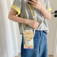 Thumbnail for Kawaii Milk Carton Clear Display Bag - Crossbody Doll Holder Purse - ArtGalleryZen
