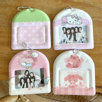 Thumbnail for Kawaii Pastel Cartoon Photocard Holder Keychain - Cute Style - ArtGalleryZen