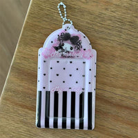 Thumbnail for Kawaii Pastel Photocard Holder Keychain - Cute Cartoon Style Card Display - ArtGalleryZen
