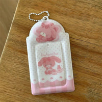 Thumbnail for Kawaii Pastel Photocard Holder Keychain - Cute Cartoon Style Card Display - ArtGalleryZen