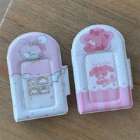 Thumbnail for Kawaii Pastel Pink Bunny Seal 3 Inch Mini Photocard Album Holder - ArtGalleryZen