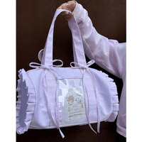 Thumbnail for Kawaii Pink Polka Dot Display Bag | Photocard Holder Crossbody Bag - ArtGalleryZen