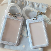 Thumbnail for Kawaii Polka Dot Angel Wing Resin Photocard Holder Keychain - ArtGalleryZen