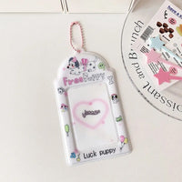 Thumbnail for Kawaii Puppy Panda Swiss Roll Kpop Keychain Photocard Holder - ArtGalleryZen