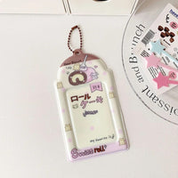 Thumbnail for Kawaii Puppy Panda Swiss Roll Kpop Keychain Photocard Holder - ArtGalleryZen