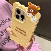 Thumbnail for Kawaii Rilakkuma Cookie Silicone iPhone Case - ArtGalleryZen