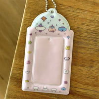 Thumbnail for Kawaii Strawberry Cake Photocard Holder Keychain - PVC Card Organizer - ArtGalleryZen