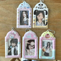 Thumbnail for Kawaii Strawberry Cake Photocard Holder Keychain - PVC Card Organizer - ArtGalleryZen
