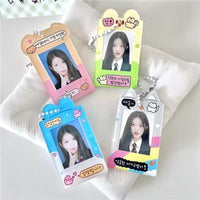 Thumbnail for Korea Style Puppy Cat Acrylic Kpop Keychain Photocard Holder - ArtGalleryZen