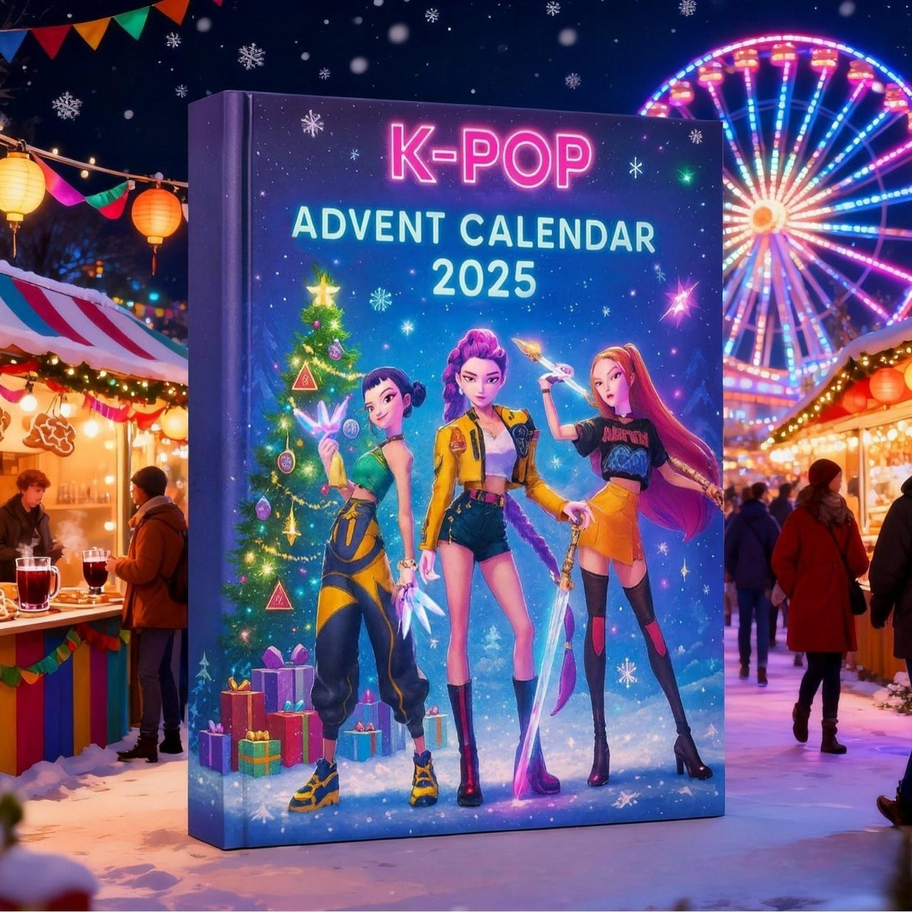 Kpop Demon Hunters Advent Countdown Calendar With 24pcs 3D Keychain Doll - ArtGalleryZen