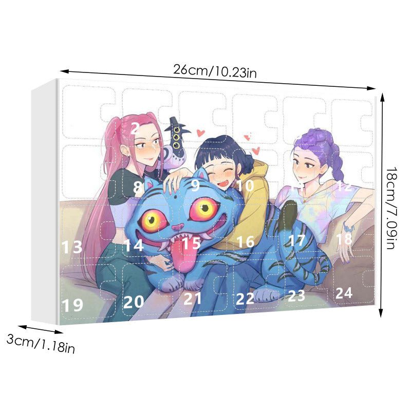 Kpop Demon Hunters Advent Countdown Calendar With 24pcs Keychain - ArtGalleryZen