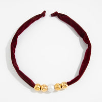 Thumbnail for Leopard Print Velvet Choker Pearl Beaded Gold Tone Retro Y2K Necklace - ArtGalleryZen