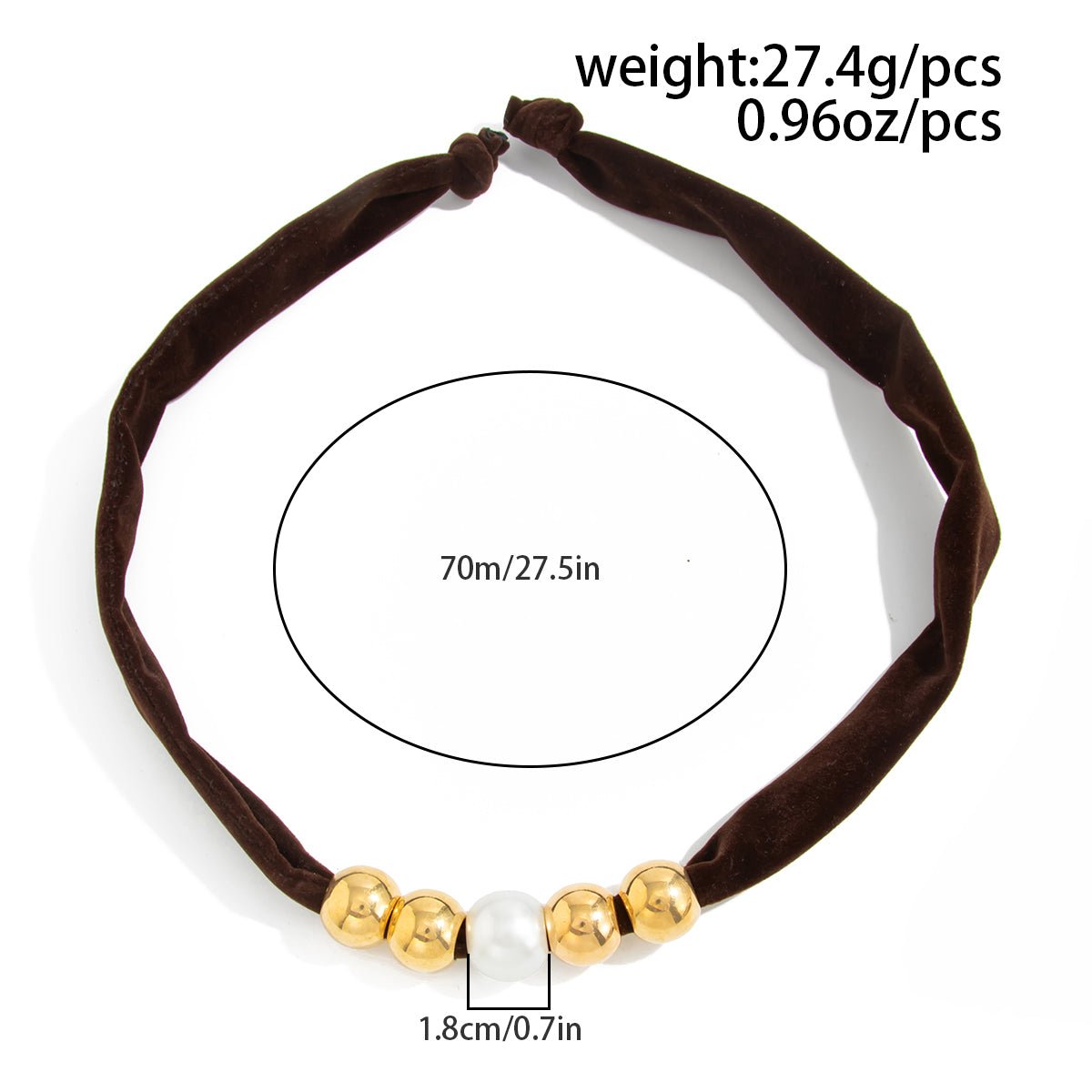 Leopard Print Velvet Choker Pearl Beaded Gold Tone Retro Y2K Necklace - ArtGalleryZen