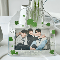 Thumbnail for Lucky Clover Rainy Day Kpop Keychain Horizontal Photocard Holder - ArtGalleryZen
