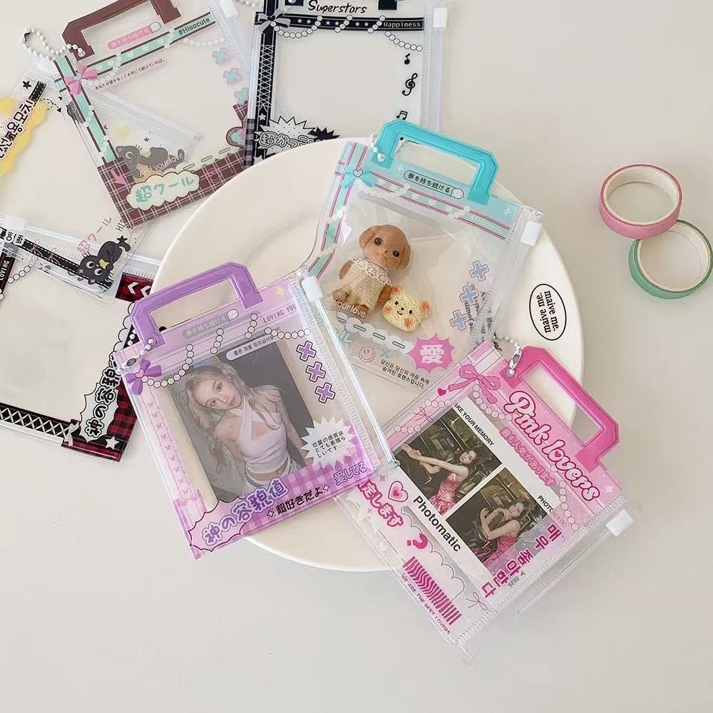 Mini Handbag Photocard Holder Keychain - Chic PVC Card Display Bag - ArtGalleryZen