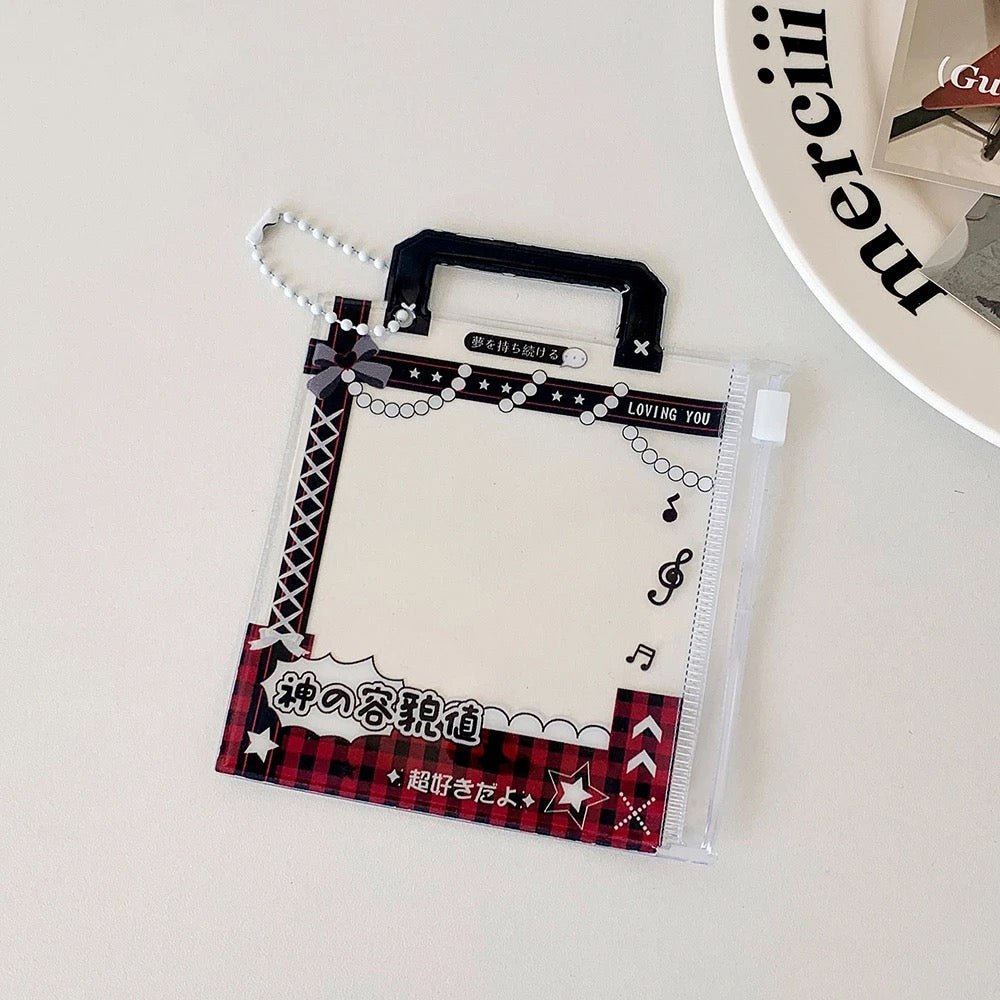 Mini Handbag Photocard Holder Keychain - Chic PVC Card Display Bag - ArtGalleryZen