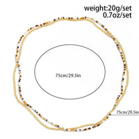 Thumbnail for Minimalist 2pc Seed Beaded Belly Chain Set - ArtGalleryZen