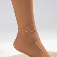 Thumbnail for Minimalist 3pcs Saturn Chain Anklet Set - ArtGalleryZen