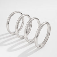 Thumbnail for Minimalist 4pcs Gold Silver Plated Glossy Bangle Bracelet Set - ArtGalleryZen