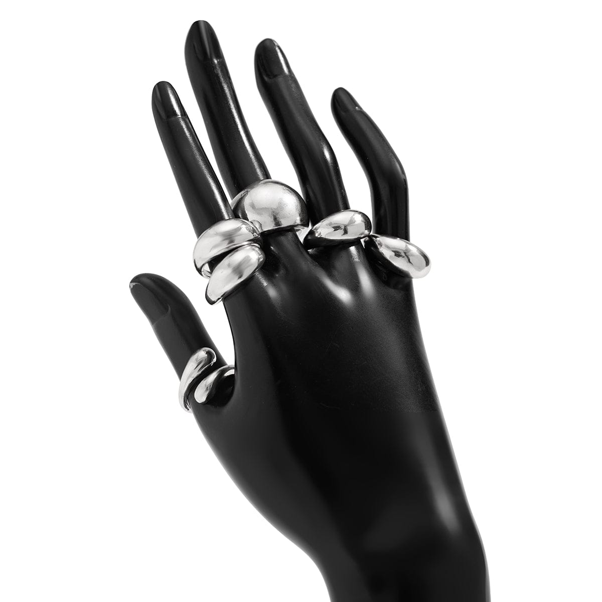 Minimalist 6pcs Gold Silver Plated Stackable Open Ring Set - ArtGalleryZen