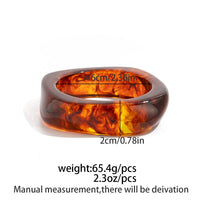 Thumbnail for Minimalist Chunky Gold Tone Square Resin Bangle Bracelet Set - ArtGalleryZen