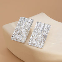 Thumbnail for Minimalist Chunky Textured Square Stud Earrings - ArtGalleryZen