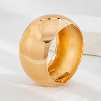 Thumbnail for Minimalist Cut Surface Wide Cuff Bangle Bracelet - ArtGalleryZen