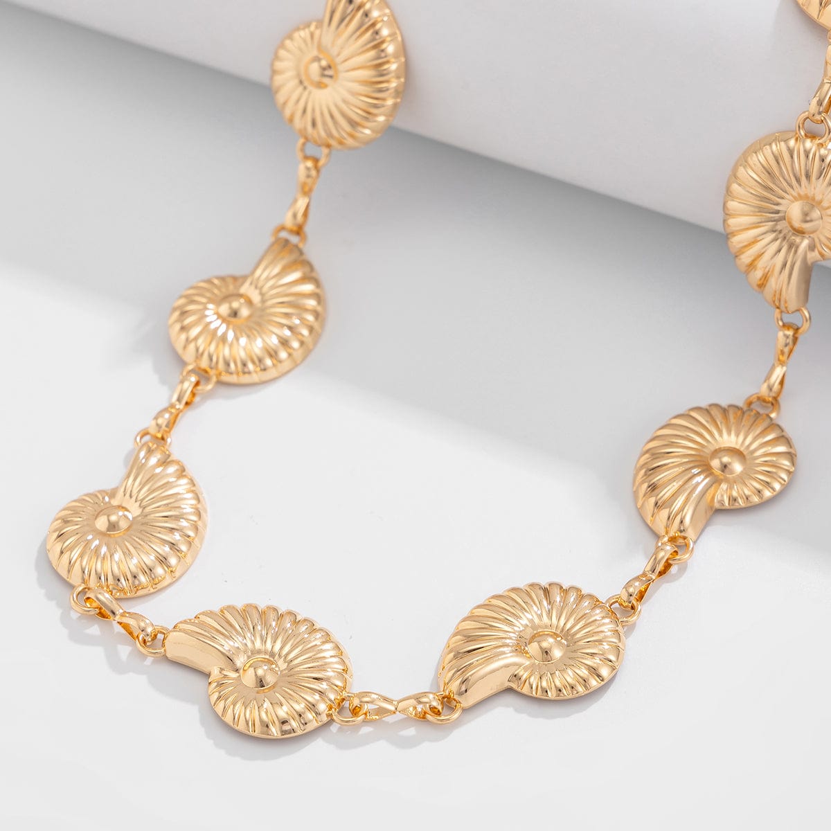 Minimalist Gold Plated Conch Waist Chain - ArtGalleryZen