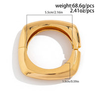 Thumbnail for Minimalist Gold Plated Square Bangle Bracelet - ArtGalleryZen