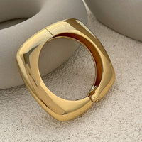 Thumbnail for Minimalist Gold Plated Square Bangle Bracelet - ArtGalleryZen