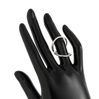 Thumbnail for Minimalist Gold Silver Plated Duo Circle Ring - ArtGalleryZen