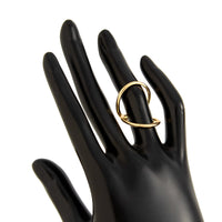 Thumbnail for Minimalist Gold Silver Plated Duo Circle Ring - ArtGalleryZen