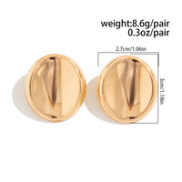 Thumbnail for Minimalist Gold Silver Plated Glossy Mirror Earrings - ArtGalleryZen