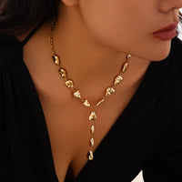 Thumbnail for Minimalist Irregular Waterdrop Charm Y Necklace - ArtGalleryZen