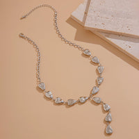 Thumbnail for Minimalist Irregular Waterdrop Charm Y Necklace - ArtGalleryZen
