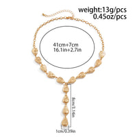 Thumbnail for Minimalist Irregular Waterdrop Charm Y Necklace - ArtGalleryZen