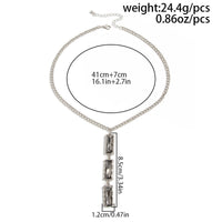 Thumbnail for Minimalist Rhinestone Charm Curb Chain Y Necklace - ArtGalleryZen