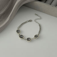Thumbnail for Minimalist Square Rhinestone Choker Necklace Bracelet - ArtGalleryZen