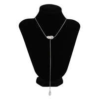 Thumbnail for Minimalist Waterdrop Pendant Long Chain Y Necklace - ArtGalleryZen
