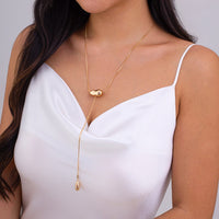 Thumbnail for Minimalist Waterdrop Pendant Long Chain Y Necklace - ArtGalleryZen