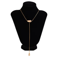 Thumbnail for Minimalist Waterdrop Pendant Long Chain Y Necklace - ArtGalleryZen
