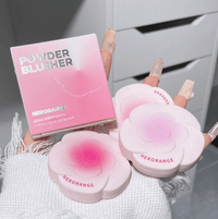 Thumbnail for Monochrome Flower Shimmer Powder Blusher - ArtGalleryZen