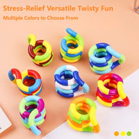 Thumbnail for Multicolor Quiet Twisty Fidget Toy - Sensory Stress Relief Puzzle - ArtGalleryZen