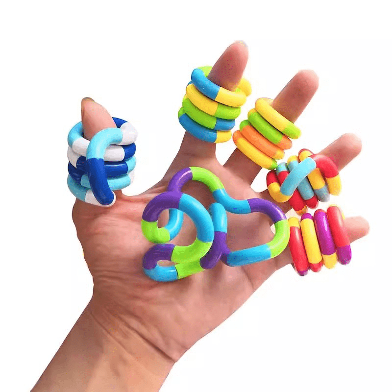 Multicolor Quiet Twisty Fidget Toy - Sensory Stress Relief Puzzle - ArtGalleryZen