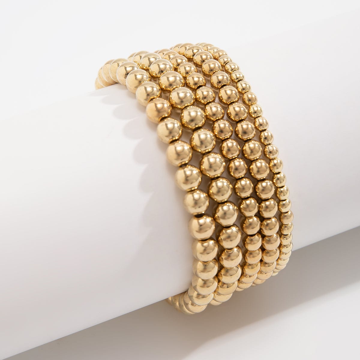 Newly 5pcs Gold Silver Plated Ball Chain Bracelet Set - ArtGalleryZen